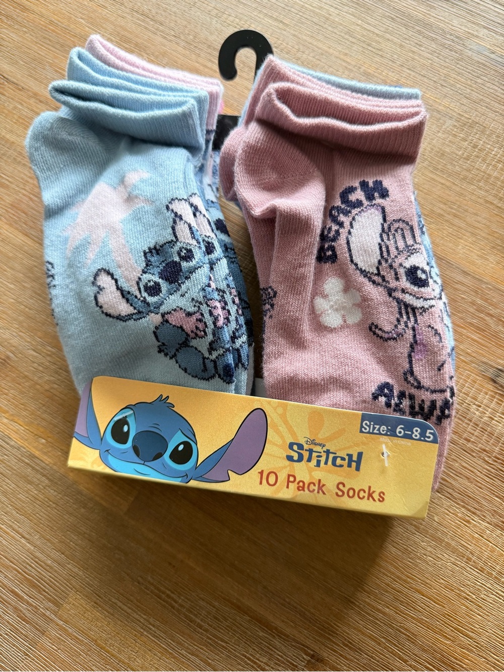 Disney Stitch Kids Socks - Blue & Pink Duo